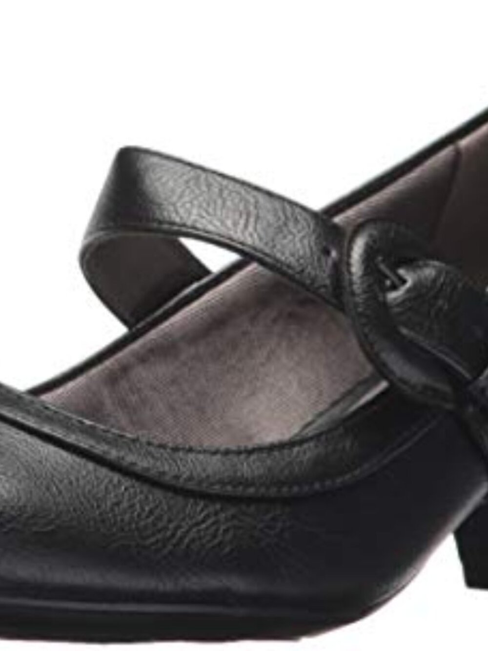 LifeStride Rozz Mary Jane Pumps Women's Faux Leather Block Heel Slip-On Shoes - Picture 2 of 7